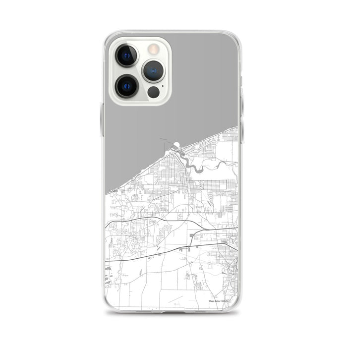 Custom Lorain Ohio Map iPhone 12 Pro Max Phone Case in Classic