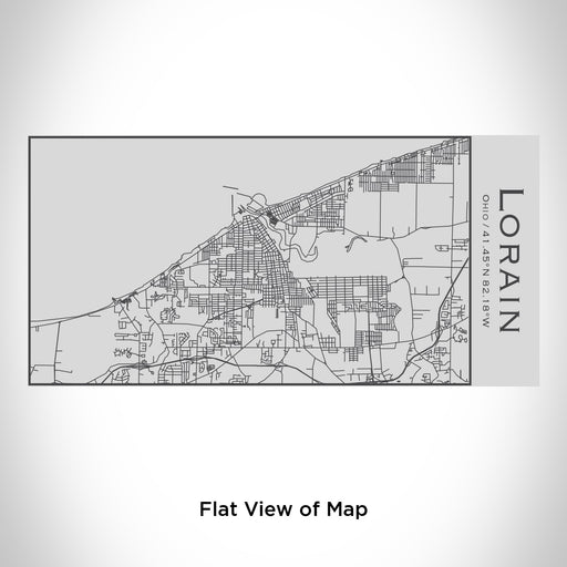 Rendered View of Lorain Ohio Map Engraving on 17oz Stainless Steel Insulated Cola Bottle