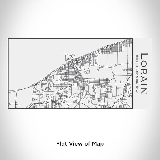 Rendered View of Lorain Ohio Map Engraving on 17oz Stainless Steel Insulated Cola Bottle in White