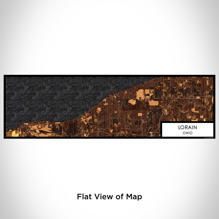 Flat View of Map Custom Lorain Ohio Map Enamel Mug in Ember