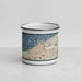 Front View Custom Lorain Ohio Map Enamel Mug in Woodblock