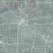 Los Angeles California Map Print in Afternoon Style Zoomed In Close Up Showing Details