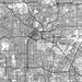 Los Angeles California Map Print in Classic Style Zoomed In Close Up Showing Details