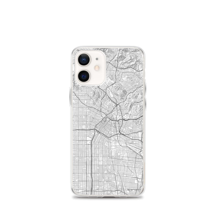 Custom Los Angeles California Map iPhone 12 mini Phone Case in Classic