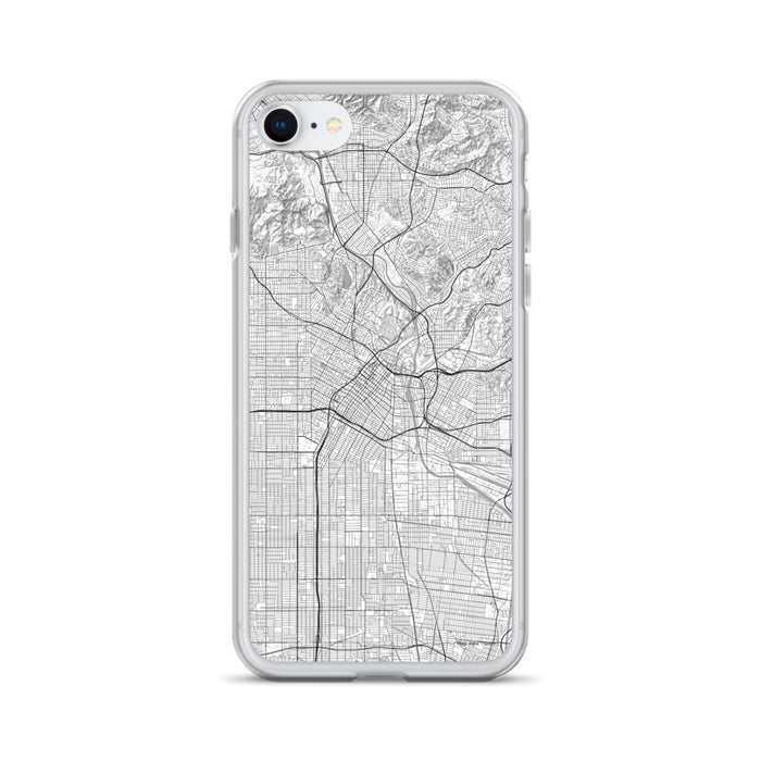 Custom Los Angeles California Map iPhone SE Phone Case in Classic