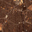 Los Angeles California Map Print in Ember Style Zoomed In Close Up Showing Details