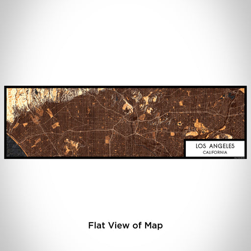 Flat View of Map Custom Los Angeles California Map Enamel Mug in Ember