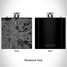 Rendered View of Los Angeles California Map Engraving on 6oz Stainless Steel Flask in Black
