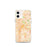 Custom Los Angeles California Map iPhone 12 mini Phone Case in Watercolor