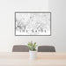 24x36 Los Gatos California Map Print Lanscape Orientation in Classic Style Behind 2 Chairs Table and Potted Plant