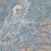 Los Gatos California Map Print in Afternoon Style Zoomed In Close Up Showing Details