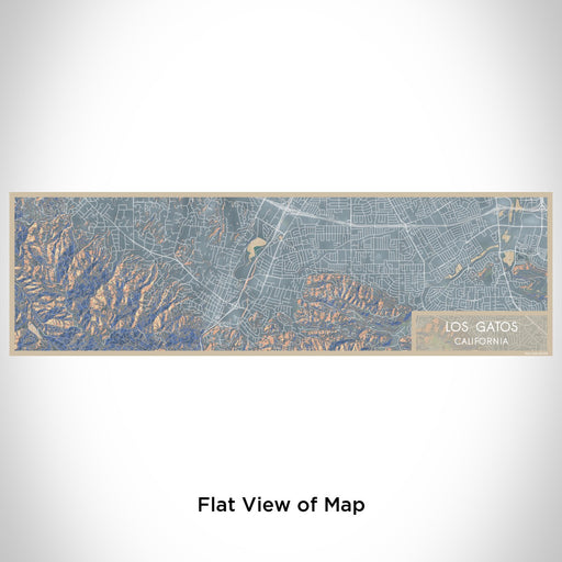 Flat View of Map Custom Los Gatos California Map Enamel Mug in Afternoon