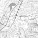 Los Gatos California Map Print in Classic Style Zoomed In Close Up Showing Details