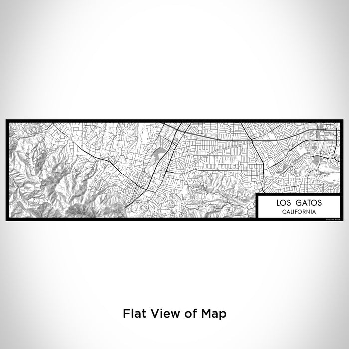 Flat View of Map Custom Los Gatos California Map Enamel Mug in Classic
