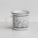 Left View Custom Los Gatos California Map Enamel Mug in Classic