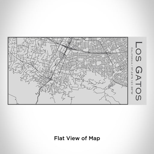 Rendered View of Los Gatos California Map Engraving on 17oz Stainless Steel Insulated Cola Bottle