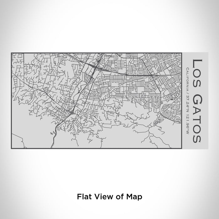Rendered View of Los Gatos California Map Engraving on 17oz Stainless Steel Insulated Cola Bottle
