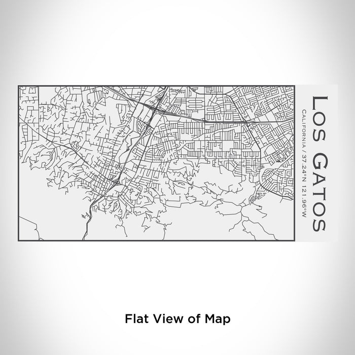 Rendered View of Los Gatos California Map Engraving on 17oz Stainless Steel Insulated Cola Bottle in White
