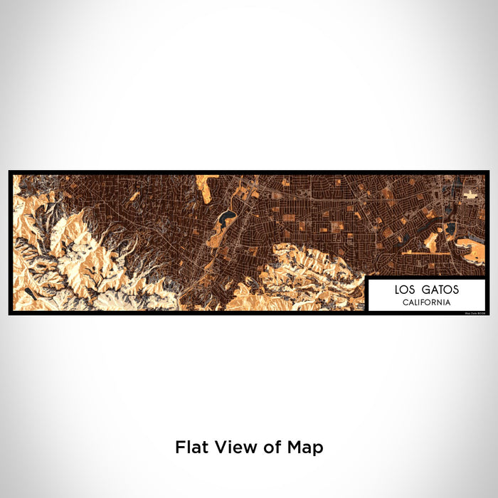 Flat View of Map Custom Los Gatos California Map Enamel Mug in Ember