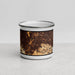 Front View Custom Los Gatos California Map Enamel Mug in Ember
