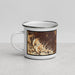 Left View Custom Los Gatos California Map Enamel Mug in Ember