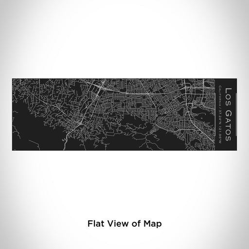Rendered View of Los Gatos California Map Engraving on 10oz Stainless Steel Insulated Cup with Sliding Lid in Black