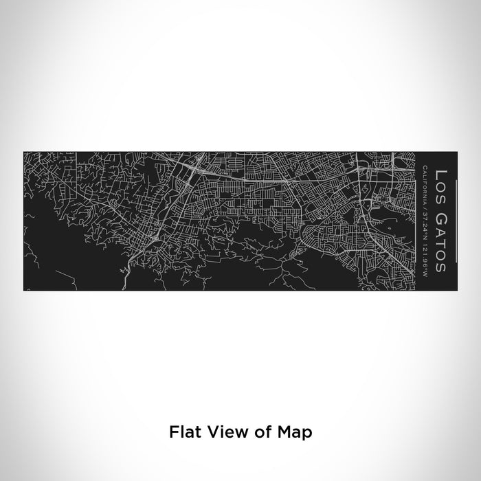 Rendered View of Los Gatos California Map Engraving on 10oz Stainless Steel Insulated Cup with Sliding Lid in Black