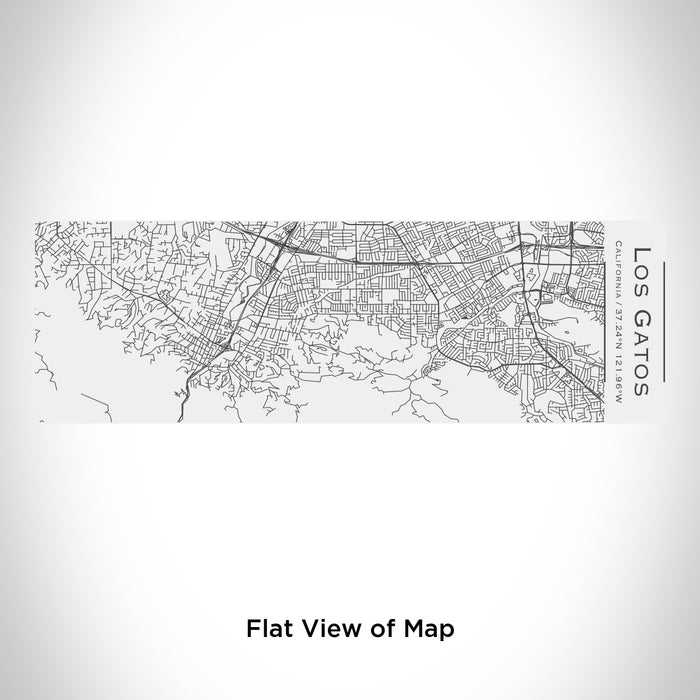 Rendered View of Los Gatos California Map Engraving on 10oz Stainless Steel Insulated Cup with Sliding Lid in White