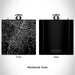 Rendered View of Los Gatos California Map Engraving on 6oz Stainless Steel Flask in Black