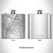 Rendered View of Los Gatos California Map Engraving on 6oz Stainless Steel Flask