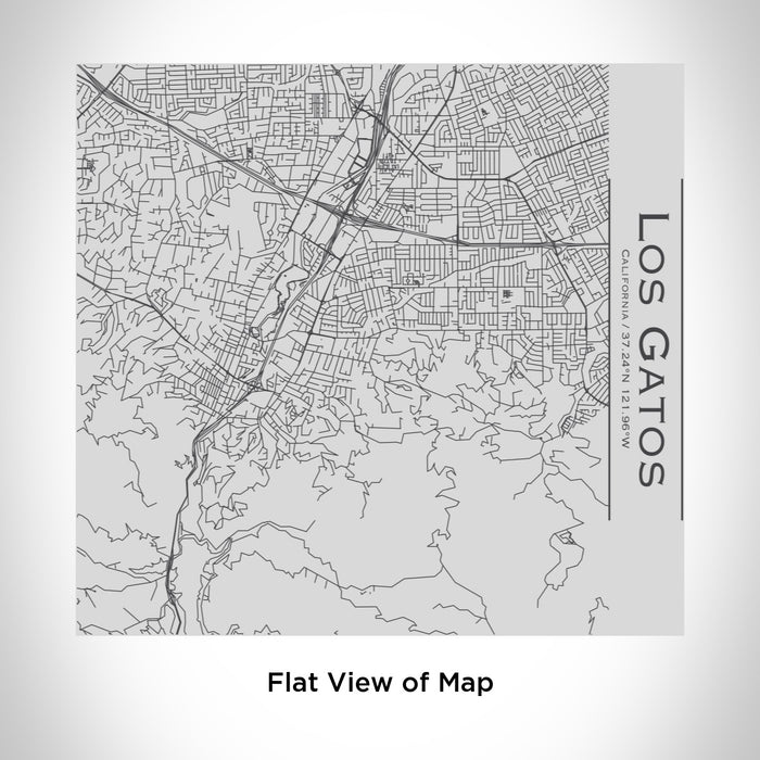 Rendered View of Los Gatos California Map Engraving on 17oz Stainless Steel Insulated Tumbler