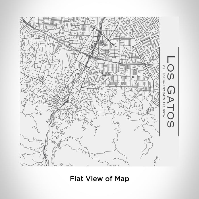 Rendered View of Los Gatos California Map Engraving on 17oz Stainless Steel Insulated Tumbler in White