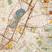 Los Gatos California Map Print in Woodblock Style Zoomed In Close Up Showing Details