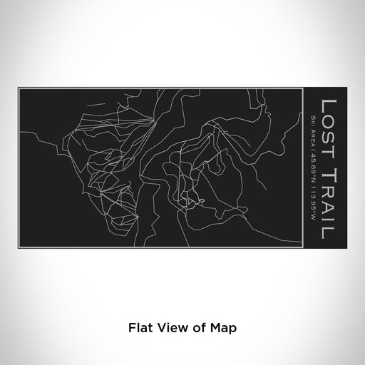 Rendered View of Lost Trail Ski Area Map Engraving on 17oz Stainless Steel Insulated Cola Bottle in Black