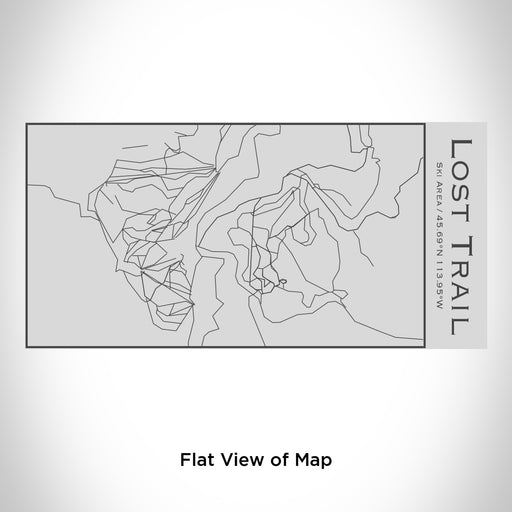Rendered View of Lost Trail Ski Area Map Engraving on 17oz Stainless Steel Insulated Cola Bottle