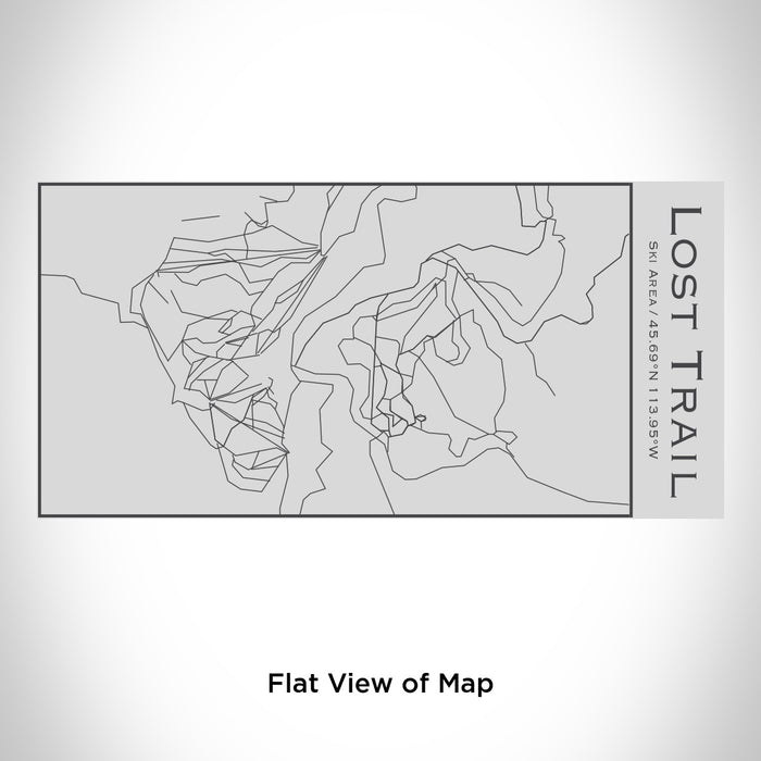 Rendered View of Lost Trail Ski Area Map Engraving on 17oz Stainless Steel Insulated Cola Bottle