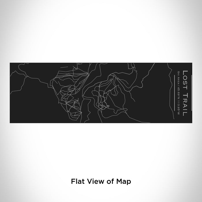 Rendered View of Lost Trail Ski Area Map Engraving on 10oz Stainless Steel Insulated Cup with Sliding Lid in Black