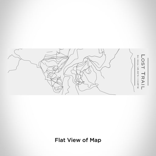 Rendered View of Lost Trail Ski Area Map Engraving on 10oz Stainless Steel Insulated Cup with Sliding Lid in White