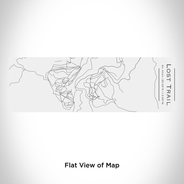 Rendered View of Lost Trail Ski Area Map Engraving on 10oz Stainless Steel Insulated Cup with Sliding Lid in White