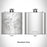 Rendered View of Lost Trail Ski Area Map Engraving on 6oz Stainless Steel Flask