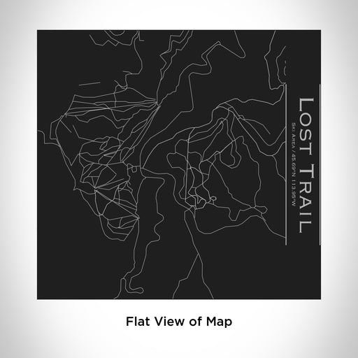 Rendered View of Lost Trail Ski Area Map Engraving on 17oz Stainless Steel Insulated Tumbler in Black