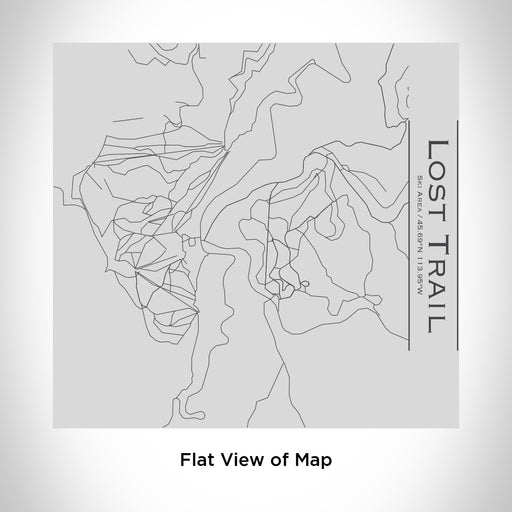 Rendered View of Lost Trail Ski Area Map Engraving on 17oz Stainless Steel Insulated Tumbler