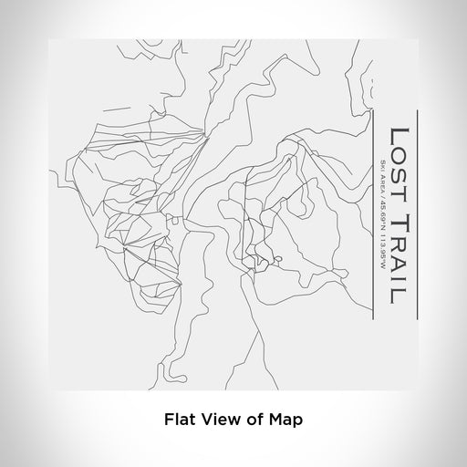 Rendered View of Lost Trail Ski Area Map Engraving on 17oz Stainless Steel Insulated Tumbler in White