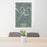24x36 Loudon Tennessee Map Print Portrait Orientation in Afternoon Style Behind 2 Chairs Table and Potted Plant