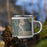Right View Custom Loudon Tennessee Map Enamel Mug in Afternoon on Grass With Trees in Background