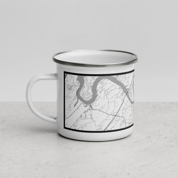 Left View Custom Loudon Tennessee Map Enamel Mug in Classic