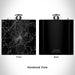 Rendered View of Loudon Tennessee Map Engraving on 6oz Stainless Steel Flask in Black