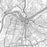 Louisville Kentucky Map Print in Classic Style Zoomed In Close Up Showing Details