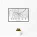 12x18 Louisville Kentucky Map Print Landscape Orientation in Classic Style With Small Cactus Plant in White Planter