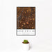 12x18 Louisville Kentucky Map Print Portrait Orientation in Ember Style With Small Cactus Plant in White Planter